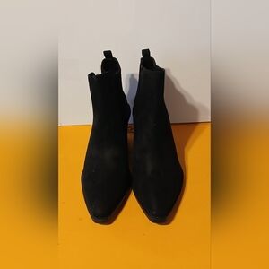 Farren Black Suede Ankle Booties